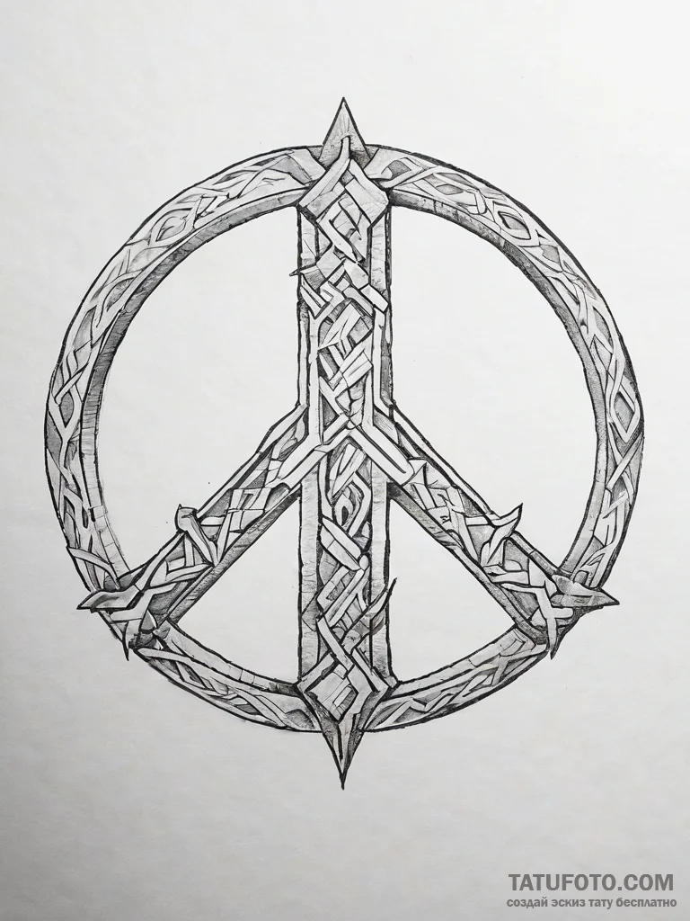A minimalist linework tattoo of the slavic ru... - эскиз тату (№1753741462_0, 28.07.2025 22:24) — Tatufoto.com