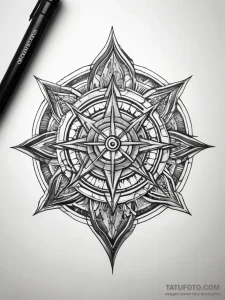 Tattoo sketch: a svarozhich depicted as a bra... - эскиз тату (№1753742236_0, 28.07.2025 22:37) — Tatufoto.com