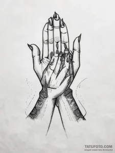 Praying hands - эскиз тату (№1753743590_0, 28.07.2025 22:59) — Tatufoto.com