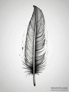 Feather, tattoo drawing outline, old school t... - эскиз тату (№1753744749_0, 28.07.2025 23:19) — Tatufoto.com