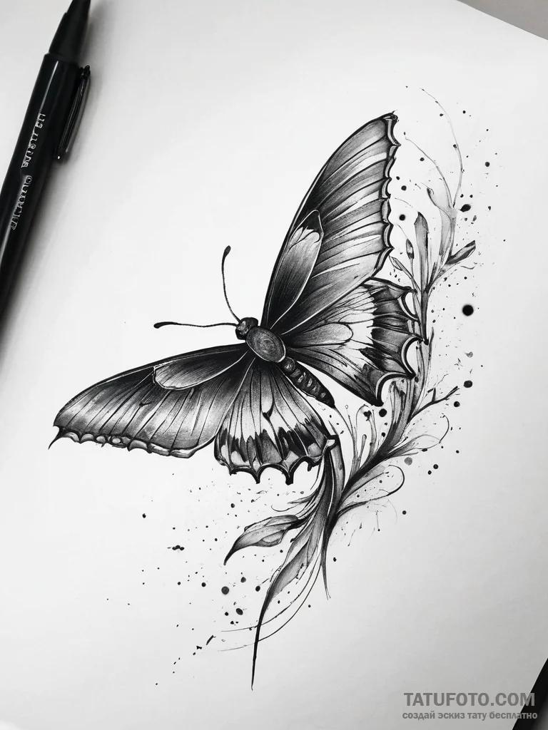 A book with a fantasy world growing from its... - эскиз тату (№1753745565_0, 28.07.2025 23:32) — Tatufoto.com