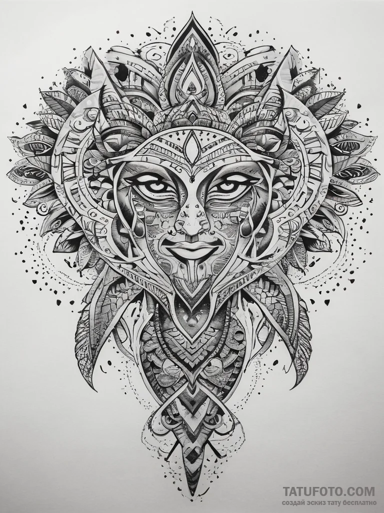Maori (pattern), tattoo line art, black and w... - эскиз тату (№1753746529_0, 28.07.2025 23:48) — Tatufoto.com
