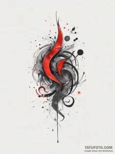 Tattoo sketch an abstract representation of f... - эскиз тату (№1753746915_0, 28.07.2025 23:55) — Tatufoto.com