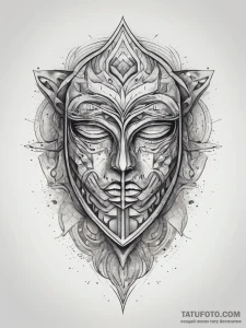 Tattoo design an abstract form of protection,... - эскиз тату (№1753747497_0, 29.07.2025 00:04) — Tatufoto.com