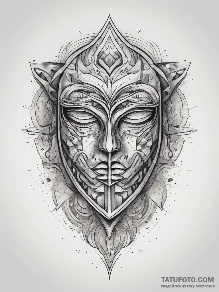 Tattoo design an abstract form of protection,... - эскиз тату (№1753747497_0, 29.07.2025 00:04) — Tatufoto.com