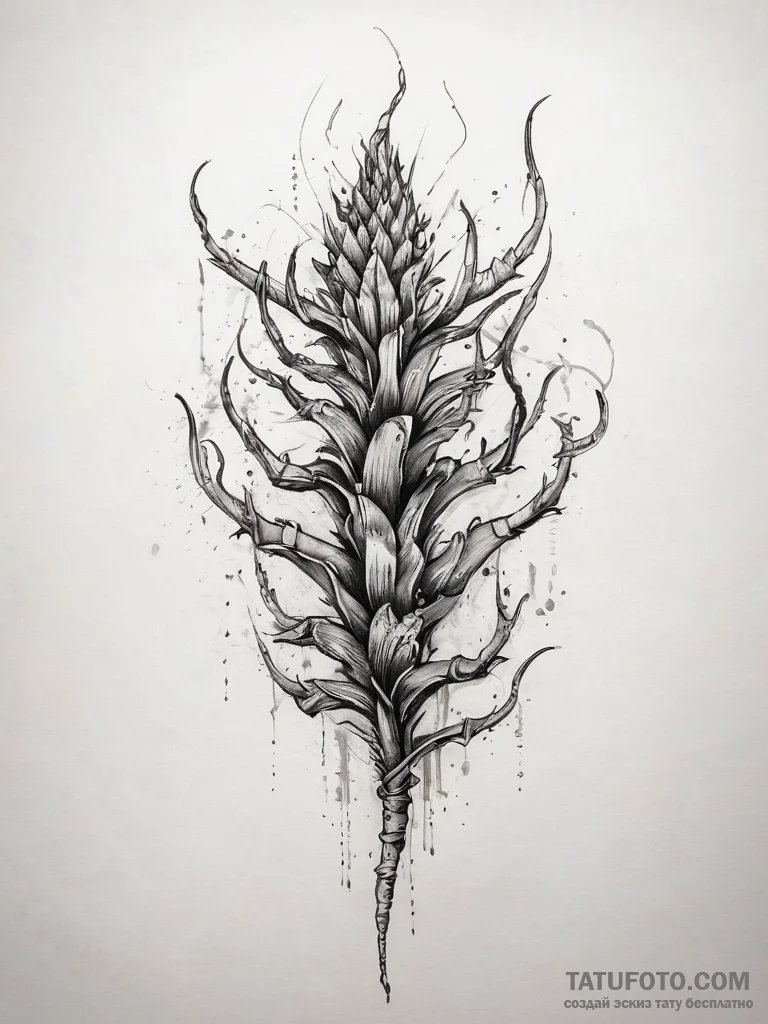 Cordyceps from the last of us, ink illustrati... - эскиз тату (№1753747890_0, 29.07.2025 00:11) — Tatufoto.com
