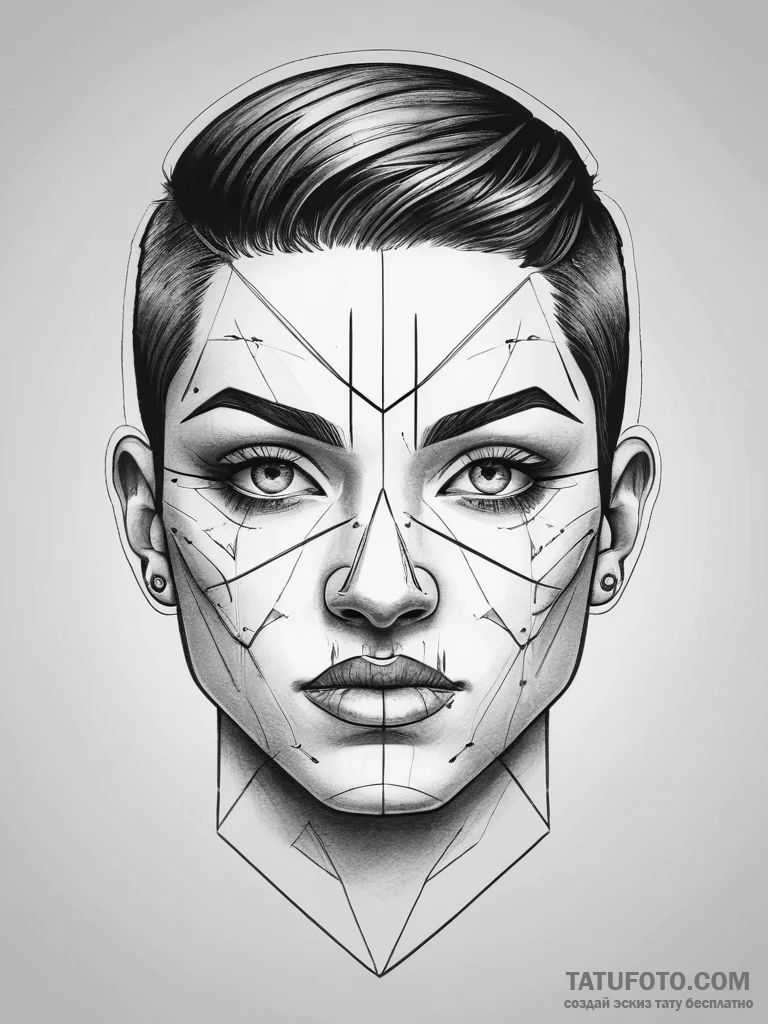 Tattoo design a strong, battle-hardened face,... - эскиз тату (№1753748269_0, 29.07.2025 00:17) — Tatufoto.com