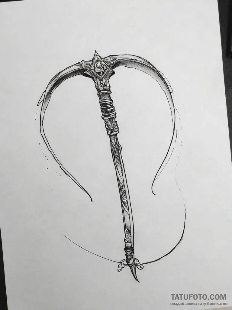 Scythe - эскиз тату (№1753748462_0, 29.07.2025 00:21) — Tatufoto.com
