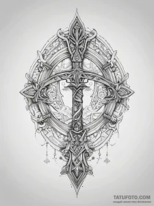 Tattoo design a detailed medieval crossbow, r... - эскиз тату (№1753749043_0, 29.07.2025 00:30) — Tatufoto.com