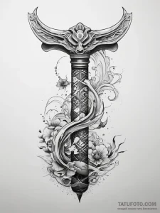 Tattoo design a powerful and simple hammer ou... - эскиз тату (№1753749424_0, 29.07.2025 00:37) — Tatufoto.com