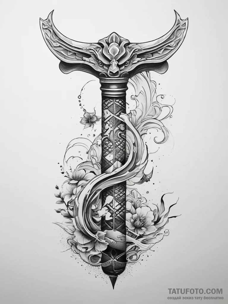 Tattoo design a powerful and simple hammer ou... - эскиз тату (№1753749424_0, 29.07.2025 00:37) — Tatufoto.com