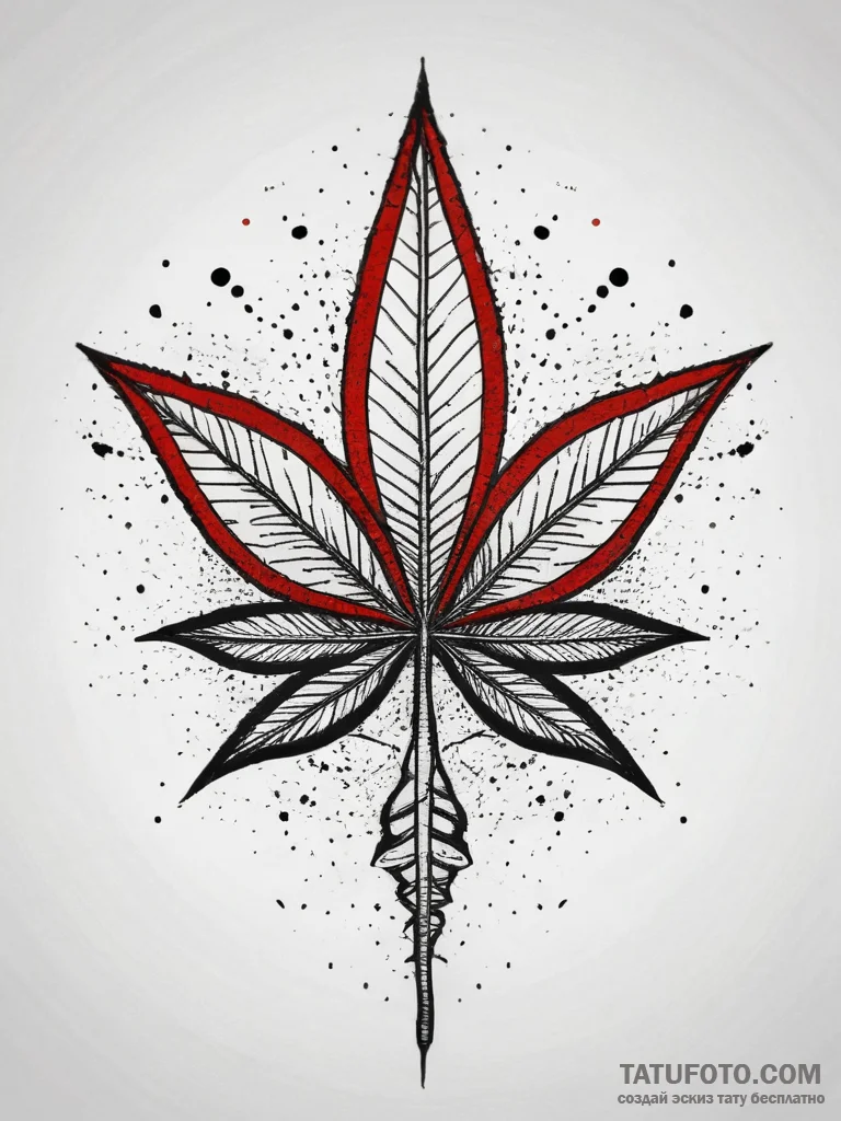 Hemp, tattoo flash sheet design, on a clean w... - эскиз тату (№1753750387_0, 29.07.2025 00:53) — Tatufoto.com