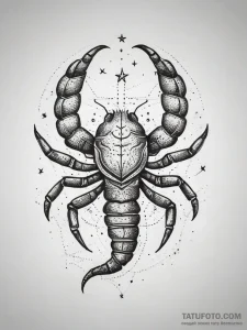Tattoo design a scorpio constellation, with s... - эскиз тату (№1753751738_0, 29.07.2025 01:15) — Tatufoto.com