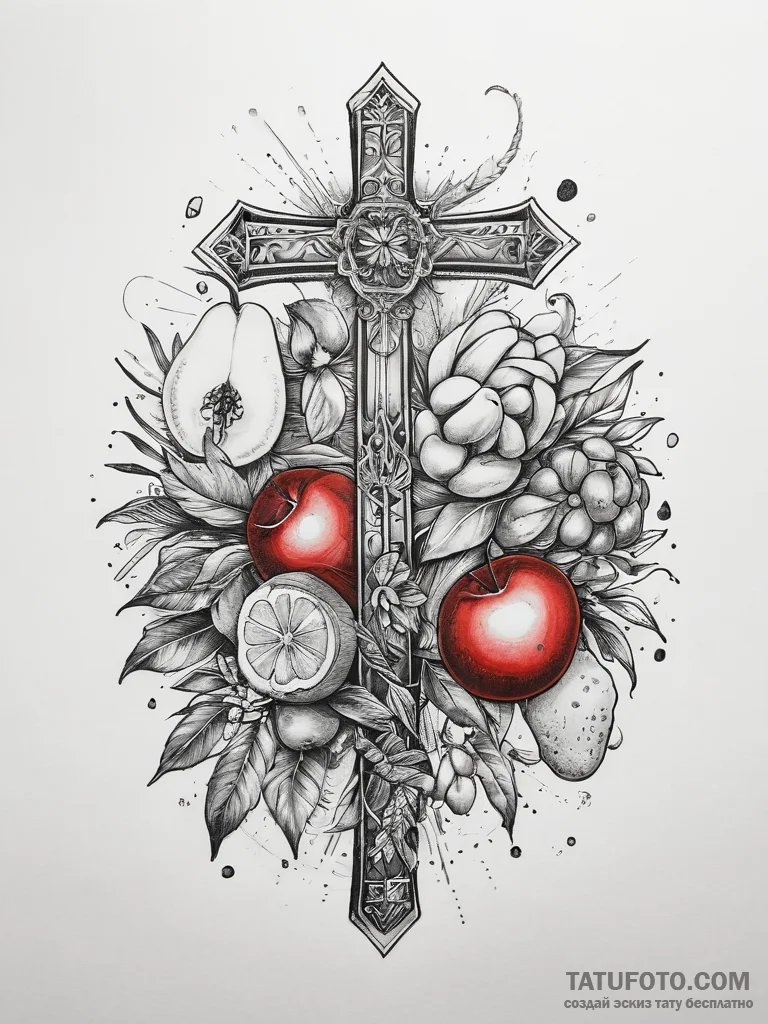 Tattoo design: a scene of abundance and prosp... - эскиз тату (№1753752510_0, 29.07.2025 01:28) — Tatufoto.com