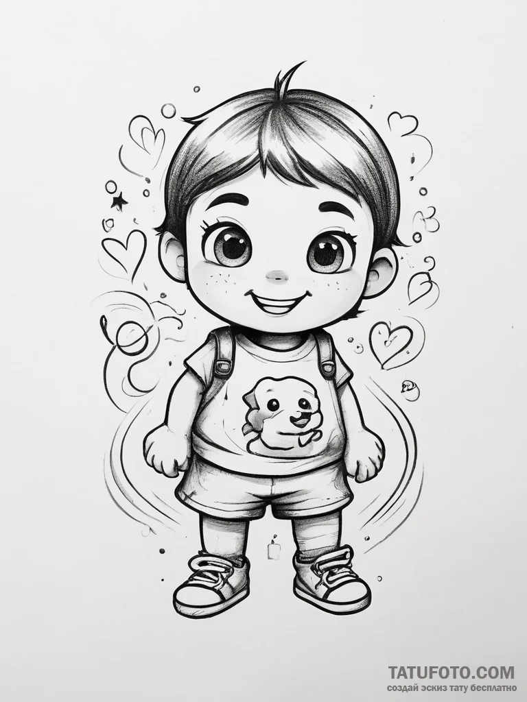 Tattoo design a favorite cartoon character fr... - эскиз тату (№1753753280_0, 29.07.2025 01:41) — Tatufoto.com