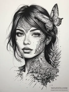 A shot of a research scientist in the amazon... - эскиз тату (№1753756768_0, 29.07.2025 02:39) — Tatufoto.com