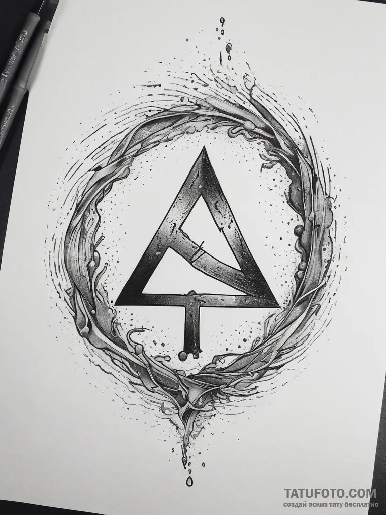 111. tattoo sketch: the rune "istok," resembl... - эскиз тату (№1753756964_0, 29.07.2025 02:42) — Tatufoto.com