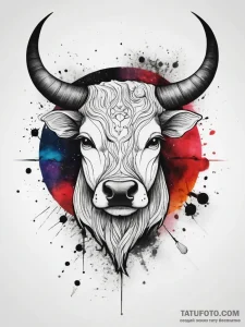 Tattoo design a taurus constellation integrat… — эскиз тату (№1753757935_0, 29.07.2025 02:58) — Tatufoto.com