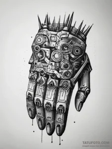 Tattoo design a robotic hand, strong and prec… — эскиз тату (№1753759877_0, 29.07.2025 03:31) — Tatufoto.com