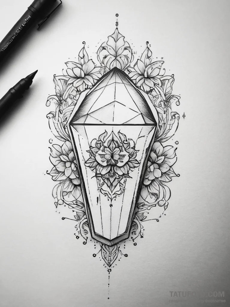Coffin - эскиз тату (№1753761233_0, 29.07.2025 03:53) — Tatufoto.com