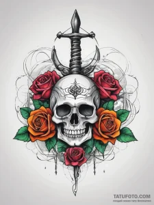 Tattoo sketch a stylized grappling hook, symb... - эскиз тату (№1753761624_0, 29.07.2025 04:00) — Tatufoto.com