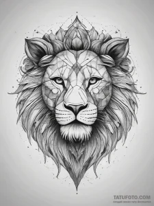Tattoo sketch a geometric interpretation of a... - эскиз тату (№1753763183_0, 29.07.2025 04:26) — Tatufoto.com
