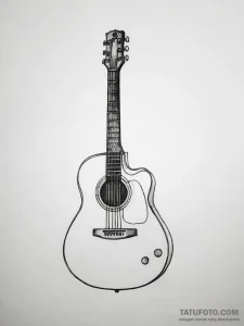 Guitar - эскиз тату (№1753763574_0, 29.07.2025 04:32) — Tatufoto.com