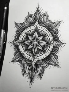 Tattoo design a "completionist" badge with a... - эскиз тату (№1753764149_0, 29.07.2025 04:42) — Tatufoto.com
