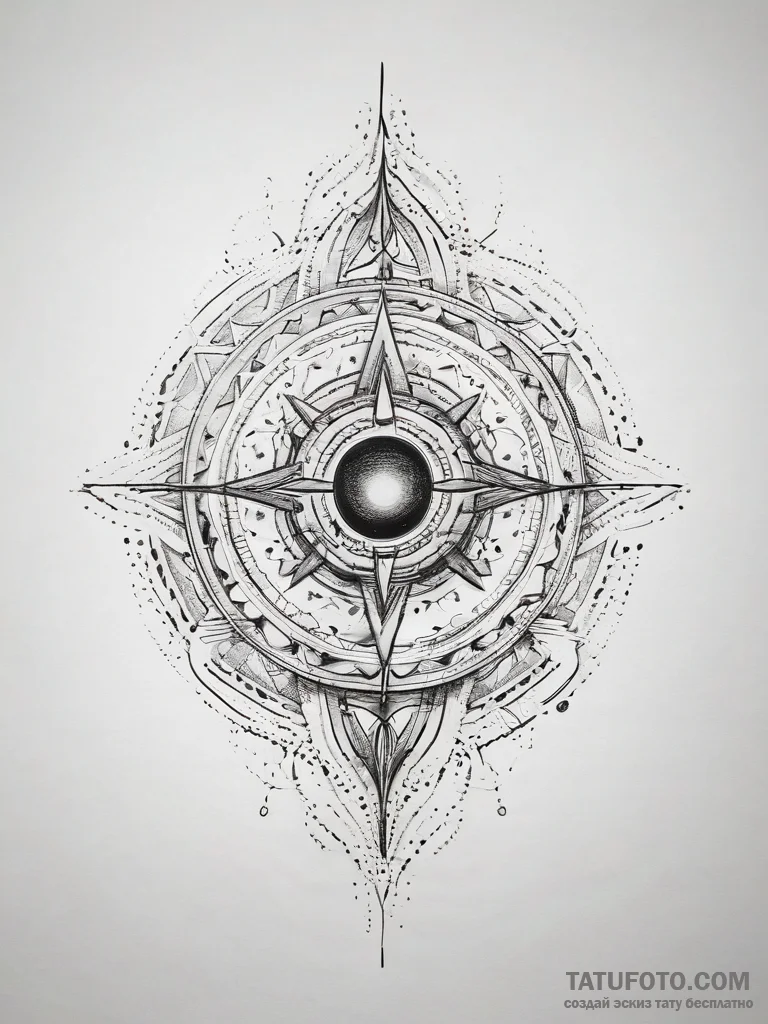 Tattoo design an abstract "echo" or resonance... - эскиз тату (№1753765906_0, 29.07.2025 05:11) — Tatufoto.com
