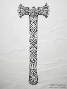 117. tattoo design: an "oud" rune intertwined... - эскиз тату (№1753767072_0, 29.07.2025 05:31) — Tatufoto.com