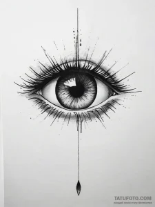 Human eye with a camera shutter iris, artisti... - эскиз тату (№1753767458_0, 29.07.2025 05:37) — Tatufoto.com