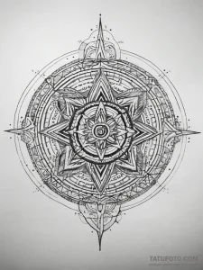 Astrolabe, tattoo flash sheet design, detaile... - эскиз тату (№1753767850_0, 29.07.2025 05:44) — Tatufoto.com
