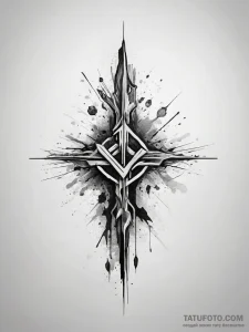 61. tattoo sketch: the rune "chernobog," rend... - эскиз тату (№1753769614_0, 29.07.2025 06:13) — Tatufoto.com