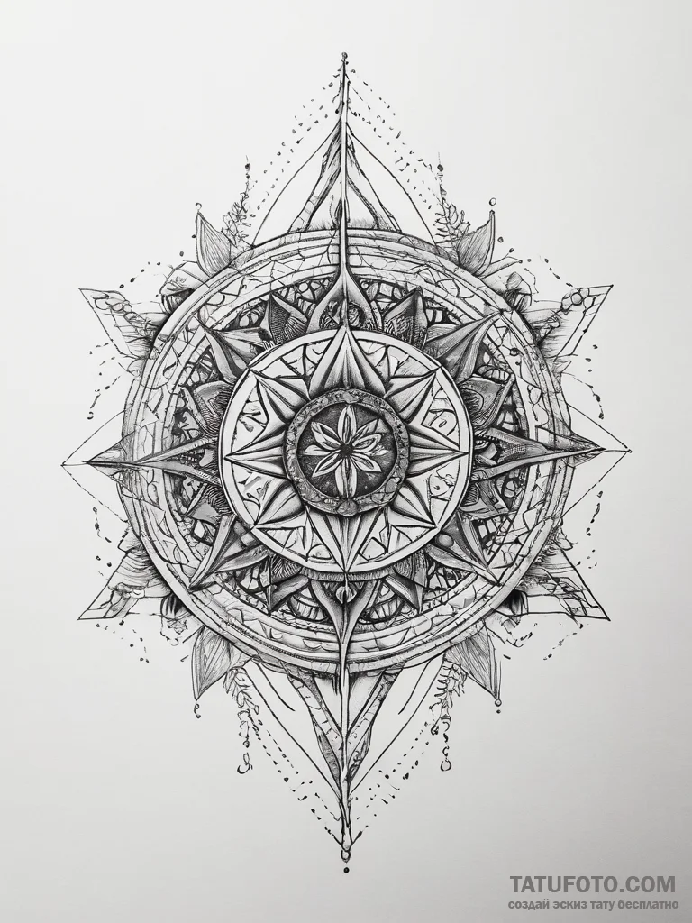 121. tattoo sketch: the rune "lelya," with fl... - эскиз тату (№1753770000_0, 29.07.2025 06:20) — Tatufoto.com