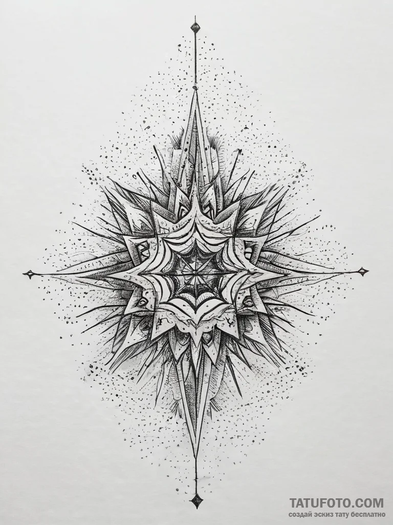Tattoo sketch an abstract representation of s... - эскиз тату (№1753770585_0, 29.07.2025 06:29) — Tatufoto.com