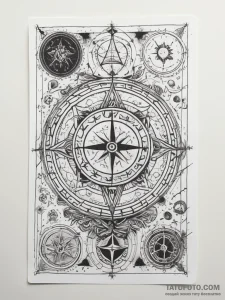 Tattoo sketch a personalized tarot card with... - эскиз тату (№1753770778_0, 29.07.2025 06:32) — Tatufoto.com