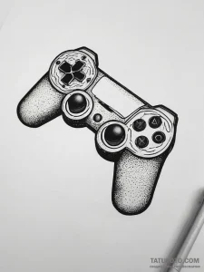 Tattoo sketch a broken controller symbolizing... - эскиз тату (№1753772919_0, 29.07.2025 07:08) — Tatufoto.com