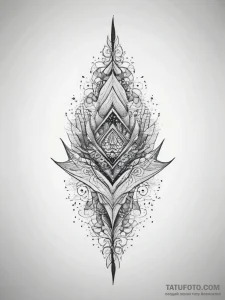 Tattoo design an abstract pattern of overlapp... - эскиз тату (№1753775043_0, 29.07.2025 07:44) — Tatufoto.com