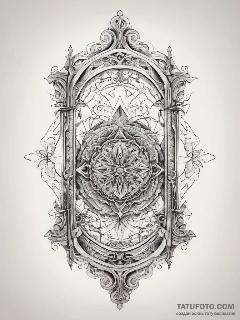 Tattoo design a sturdy bridge, symbolizing ov... - эскиз тату (№1753776606_0, 29.07.2025 08:10) — Tatufoto.com