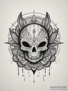 Tattoo design a small, clean cancer glyph wit... - эскиз тату (№1753776799_0, 29.07.2025 08:13) — Tatufoto.com