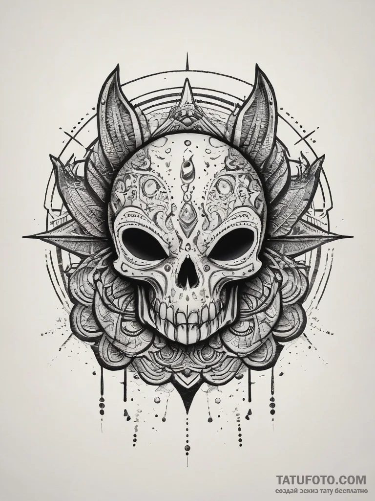 Tattoo design a small, clean cancer glyph wit... - эскиз тату (№1753776799_0, 29.07.2025 08:13) — Tatufoto.com