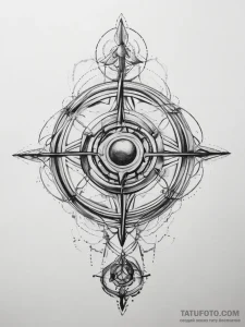 Tattoo sketch a chain of interconnected symbo... - эскиз тату (№1753777567_0, 29.07.2025 08:26) — Tatufoto.com