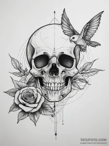 Fly, artistic tattoo sketch, fine lines, deli... - эскиз тату (№1753778146_0, 29.07.2025 08:35) — Tatufoto.com