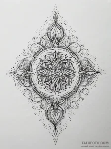 Unalome, tattoo drawing outline, dotwork shad... - эскиз тату (№1753779508_0, 29.07.2025 08:58) — Tatufoto.com