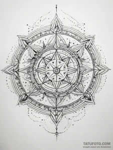 Tattoo design an abstract cosmic background w... - эскиз тату (№1753779704_0, 29.07.2025 09:01) — Tatufoto.com