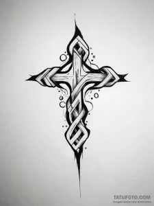 87. tattoo design: a "treba" rune with a subt... - эскиз тату (№1753781078_0, 29.07.2025 09:24) — Tatufoto.com