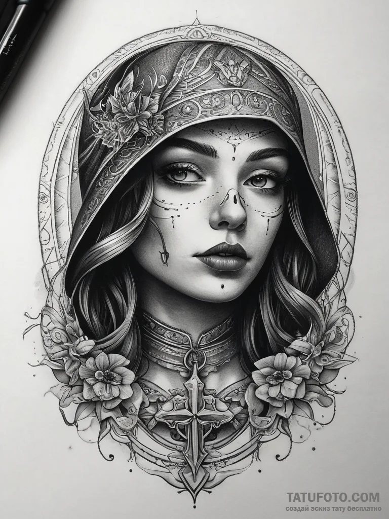 жнец - блэкворк, лайнворк - эскиз тату (№1753796918_0, 29.07.2025 13:48) — Tatufoto.com