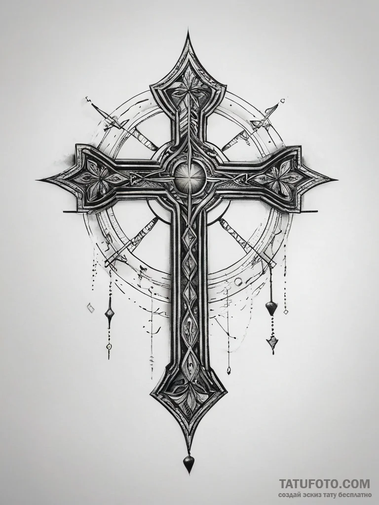 Astrolabe, concept art for tattoo, on a clean... - эскиз тату (№1753800643_0, 29.07.2025 14:50) — Tatufoto.com