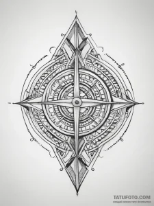 Tattoo sketch an abstract arrow design, sharp... - эскиз тату (№1753802419_0, 29.07.2025 15:20) — Tatufoto.com