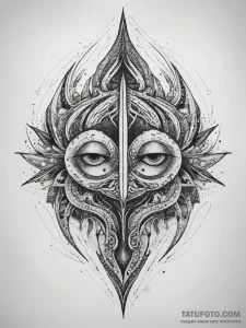 Tattoo design an abstract "embrace" in linewo... - эскиз тату (№1753804008_0, 29.07.2025 15:46) — Tatufoto.com